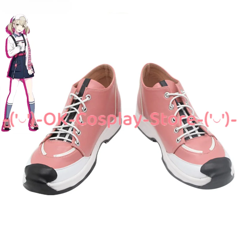 

Game AZUSAWA KOHANE Cosplay Shoes Vivid BAD SQUAD Cosplay Props PU Leather Shoes Halloween Carnival Boots Custom Made