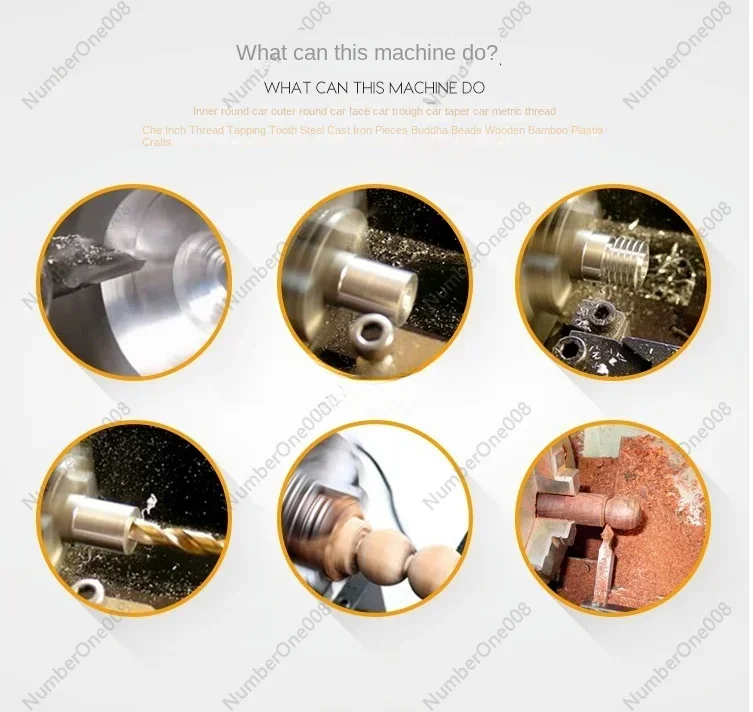 Precision Desktop Lathe 210V Multi-Function Lathe Small Measuring Truck Household Machine Tool DIY Thread Processing