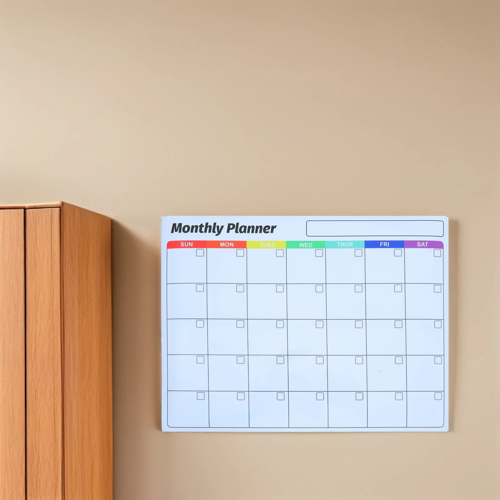 12X16In Dry Erase Whiteboard Sticker Removable Adhesive Calendar Planner For Wall Monthly Organizer Decal Reusable Message Board