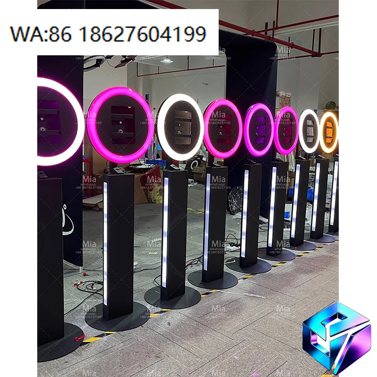 

Portable Selfie Mirror iPad Photo Booth LED Light Stand Design Photobooth For Party Exhibition Activity Use