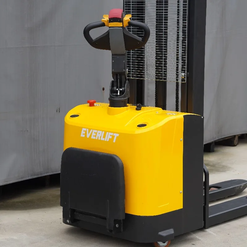 Stand-On Straddle Leg Electric Stacker 1.5 Ton 1500kg 24V CE Curtis 3.5m Lifting Height Economical Pallet Lifter