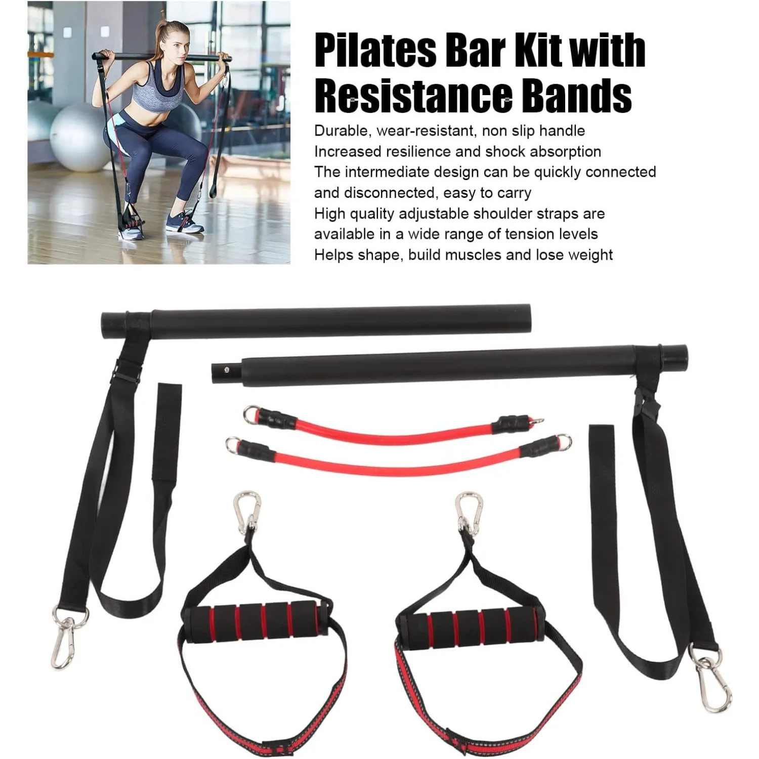 with Resistance Bands, Multi Purpose Yoga  , Adjustable  Gym  Resistance  , Yoga Pull   for  Training