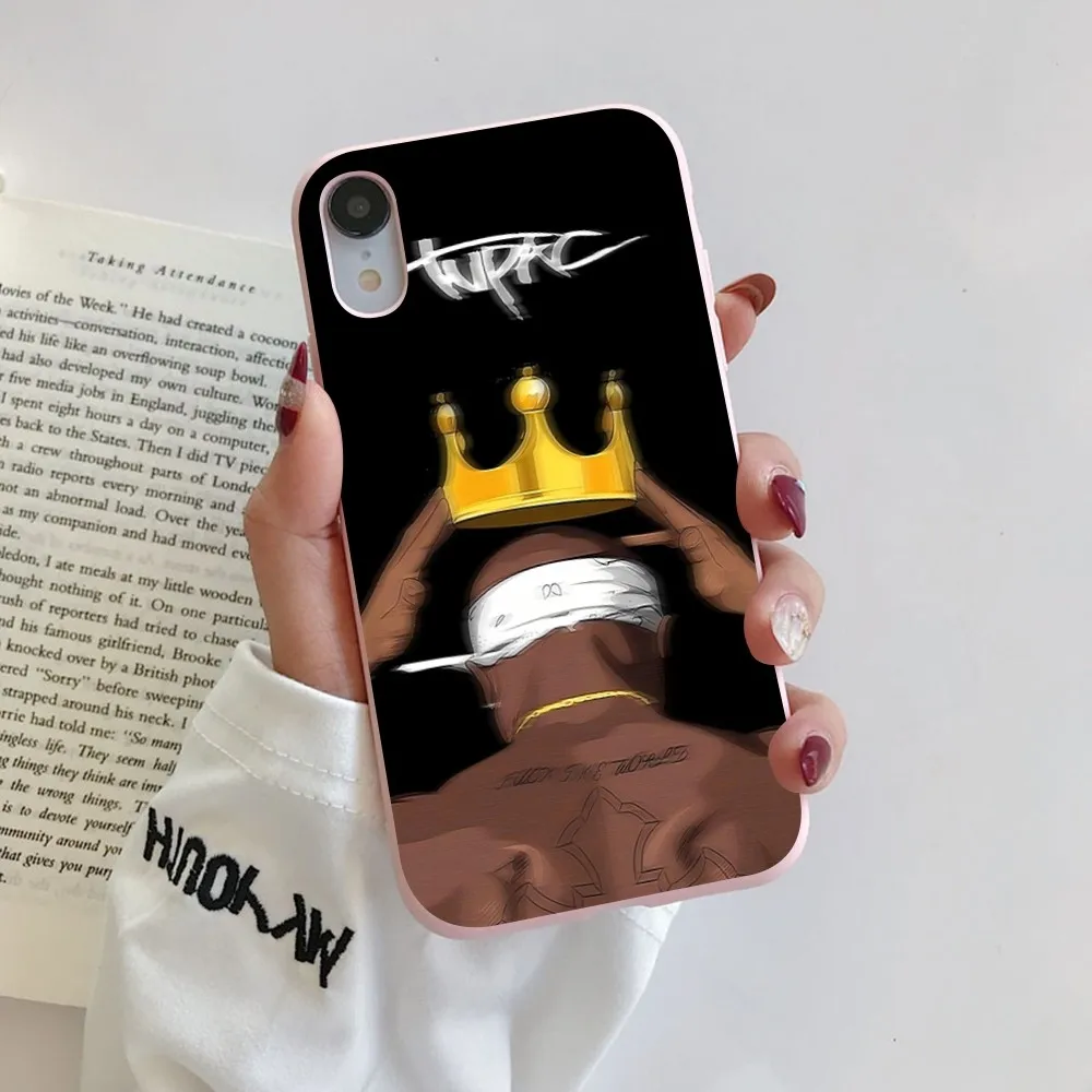 2-2Pac Phone Case for iPhone 14 11 12 13 Mini Pro Xs Max 8 7 6 6S Plus X XR Solid Candy Color Case