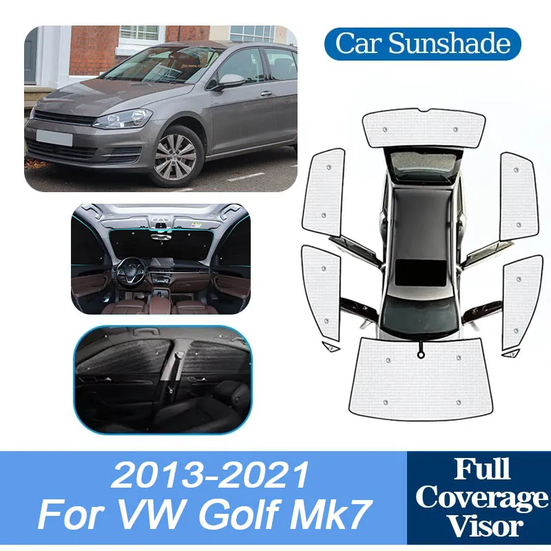 

For VW Volkswagen Golf Mk7 Accessories Mk7 5G 2013-2021 Car Sun Shade Window Covers Aluminium Foil Baffle Auto Shield Accesorios