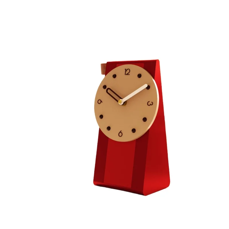 

Многоцветные настольные часы с эффектом сращивания цветов, трехмерные маятниковые часы, украшение для ТВ-тумбы, настольные часы, декор для дома