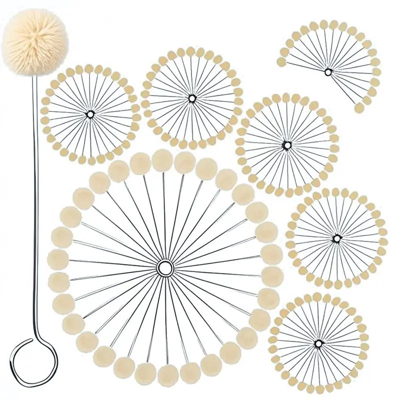 

Desired-Multipurpose 200 Pcs Wool Daubers With Sturdy Metal Handle For Leather Crafting And DIY Dye Projects
