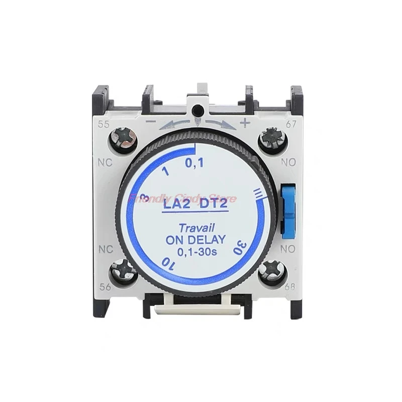 LA2 DT0 DT2 DT4 On Delay Time Delay 0.1-3S 0.1-30S 10-180S LA3 DR0 DR2 DR4 OFF Delay Relay Contactor Auxiliary Contact Block
