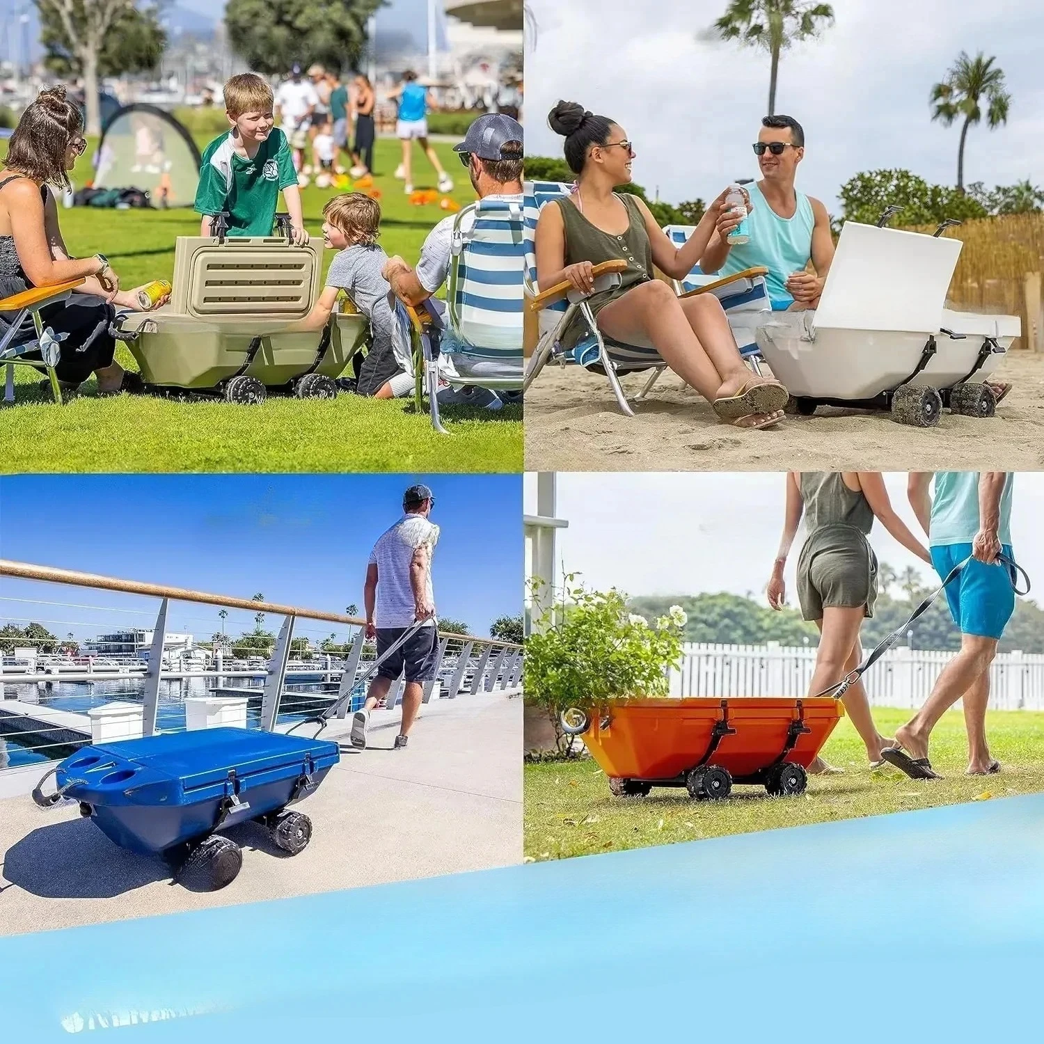 Crawler Cooler with Wheels – 40 QT Amphibious Floating Cooler and Dry Storage Vessel