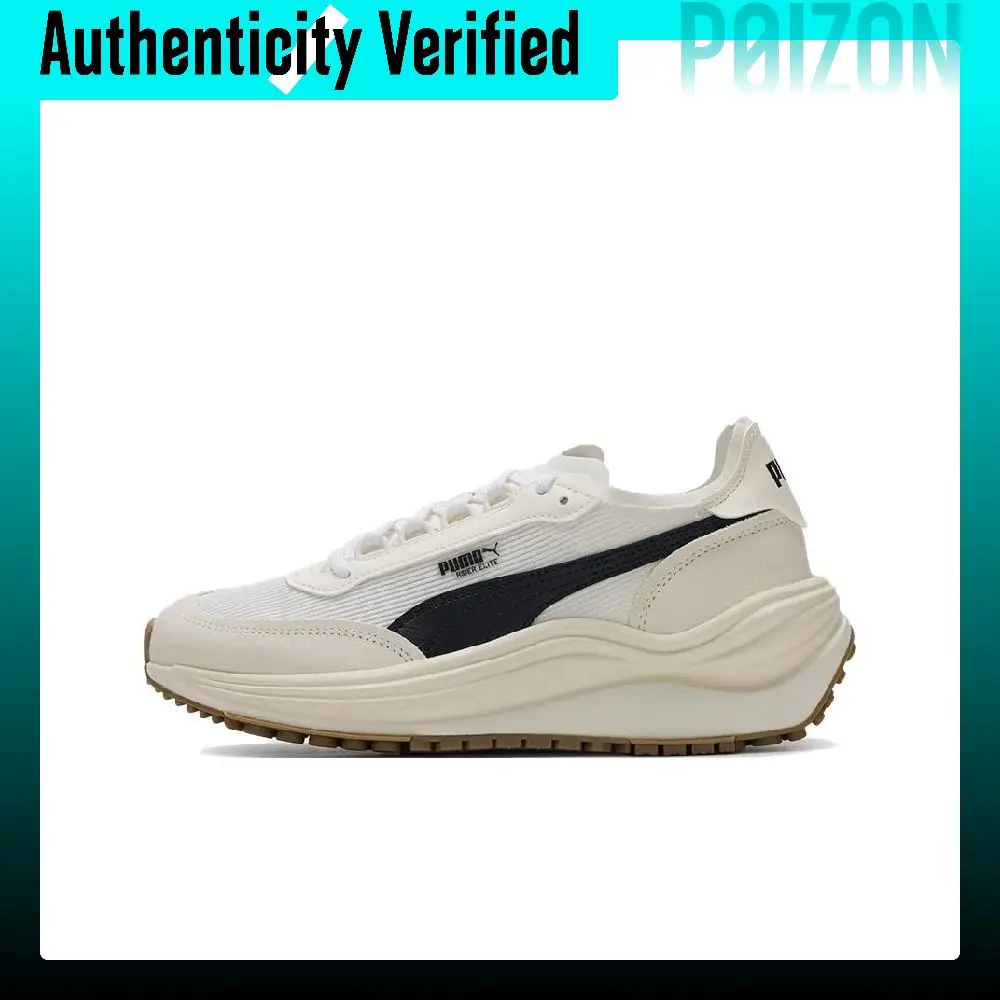 PUMA RIDER ELITE Cushioning Lightweight Low top Casual Shoes Unisex White 402922-06