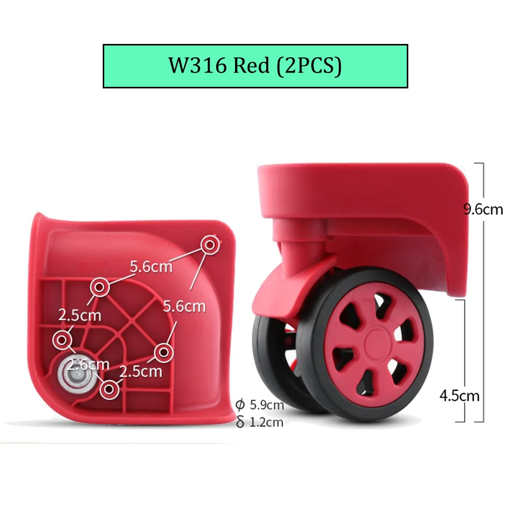 เหมาะสำหรับรถเข็นอเนกประสงค์ W316อุปกรณ์เสริมกระเป๋าเดินทางล้อกระเป๋าเดินทางล้อลากล้ออเนกประสงค์อะไหล่ล้ออัดแรง