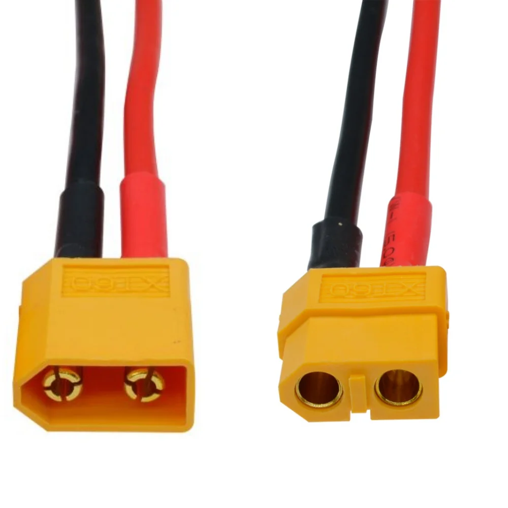 XT60 Männlich Weiblich Rundstecker Stecker Steckbarer Klemmenblock mit Silikon 14 AWG Draht für RC Lipo Batterie Bananenstecker