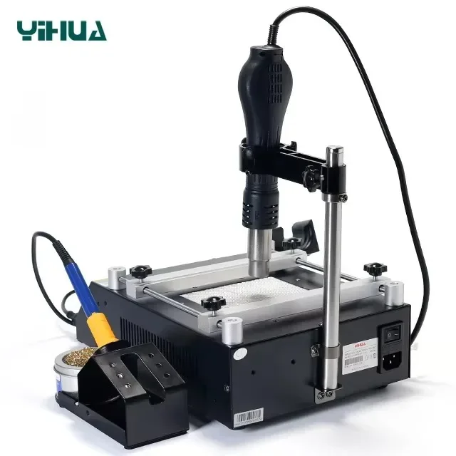 

TLF YIHUA 853AAA Распайка горячего воздуха 60 Вт Паяльник BGA Станция предварительного нагрева Ремонт паяльной паяльной станции