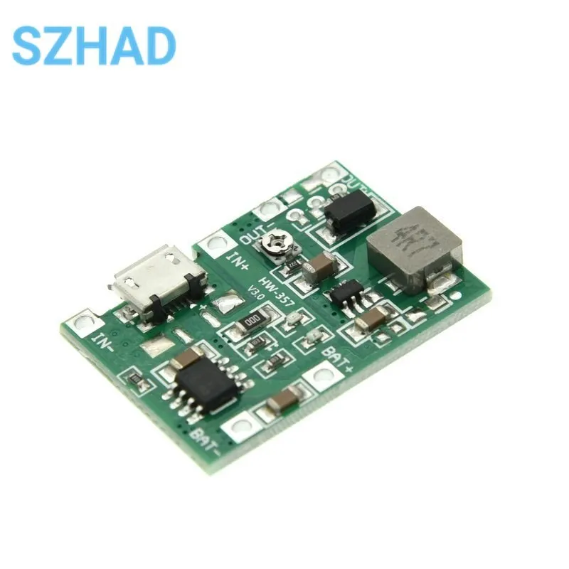 NEW Lithium Li-ion 18650 3.7V 4.2V Battery Charger Board DC-DC Step Up Boost Module TP4056 DIY Kit Parts for Arduino