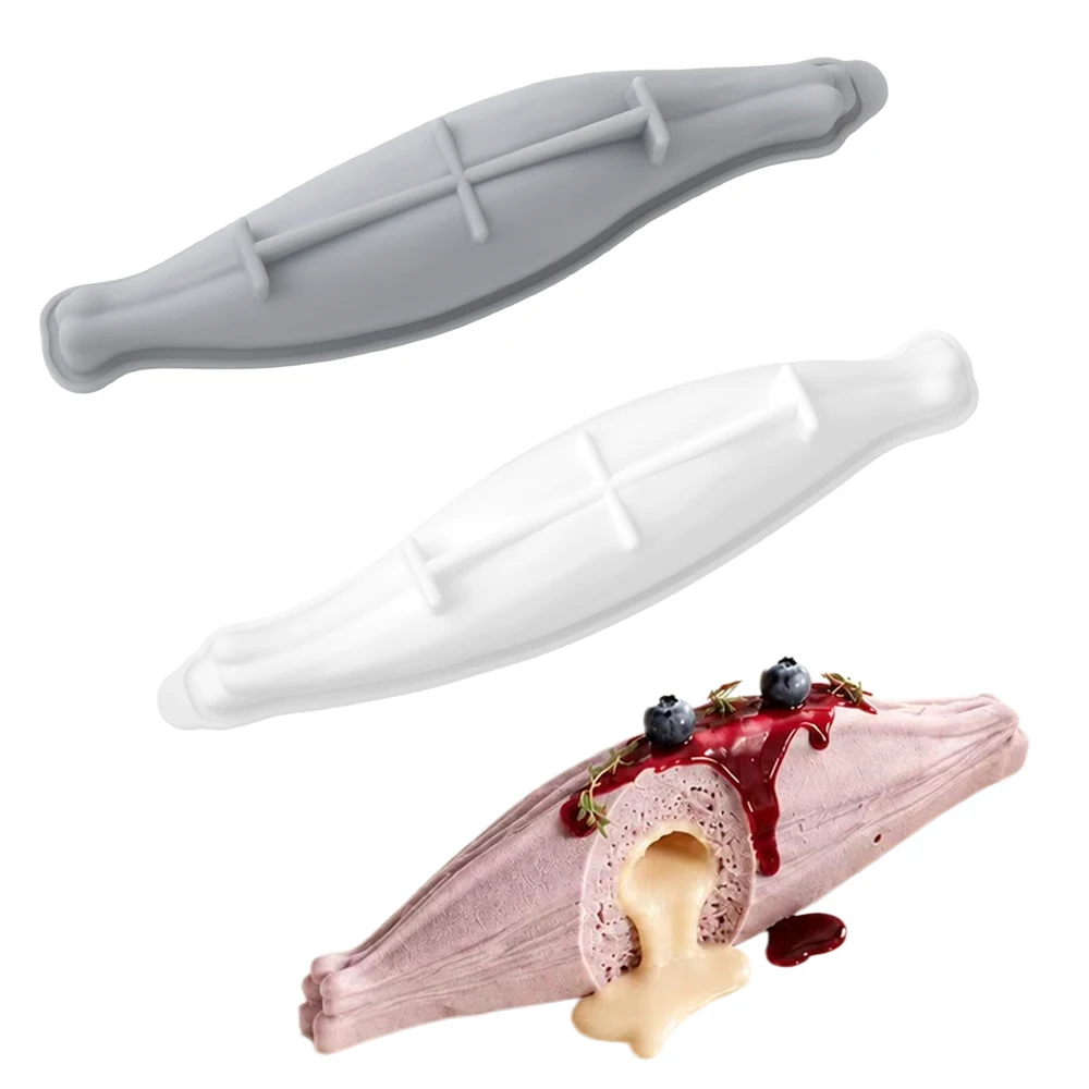 1 or 10-Cell Vanilla Pod Design Food Grade Silicone Mousse Mold Chocolate Cake Mould Kitchen Dessert Tools Silicone Bakeware