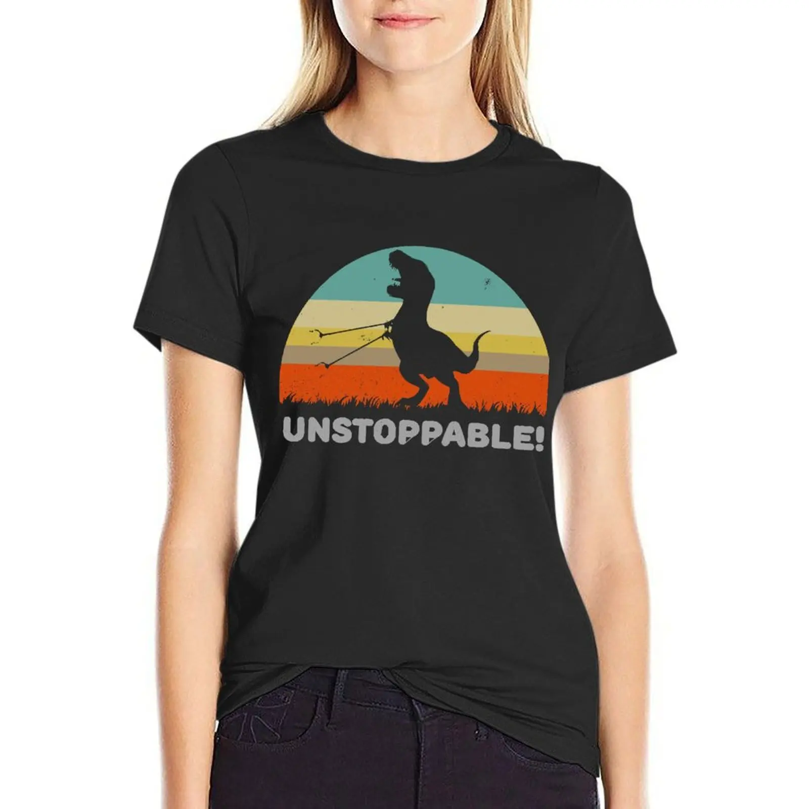 Unstoppable T Rex With Grabbers Long Arms T-Shirt tops plus size tops t-shirt dress for Women plus size sexy