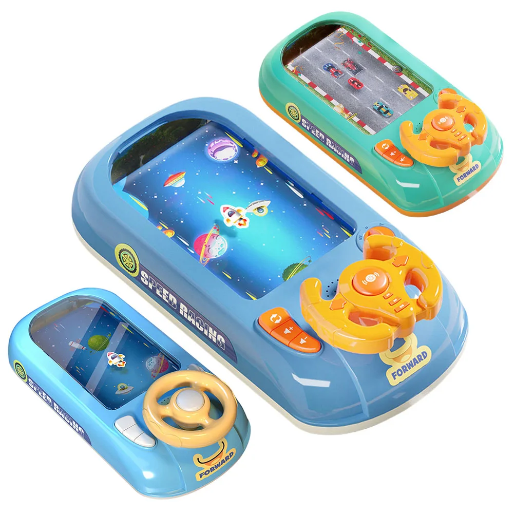 Kids Steering Wheel Toy Battery Operated Wheel Simulation Driving Toy Educational Electric Tabletop Game Interactive for Kids