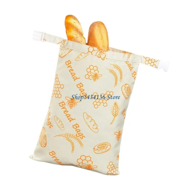 H7ED Pack of 2 Ventilated Recyclable Storage Sacks for Bread Highlighting Beekeeping Lined Interior and Triplicate  Security