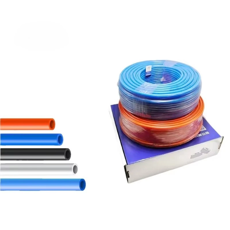 PU Pneumatic Air Tube Hose 1/4mm 200m Polyurethane Air Pipe Blue Orange Transparent Black for Automation