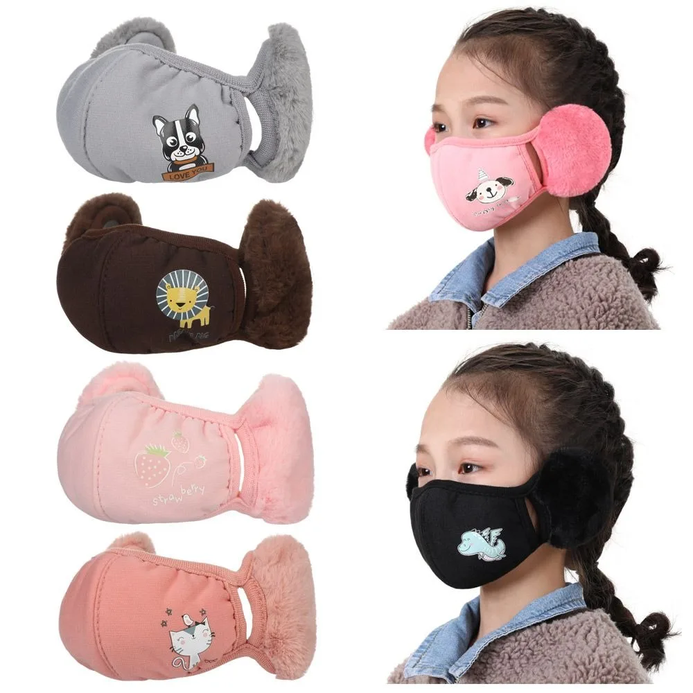 New Breathable Children's Earmuffs Windproof Cold-proof Ear Cover Children Accessories Earlap Mouth Cover Travel