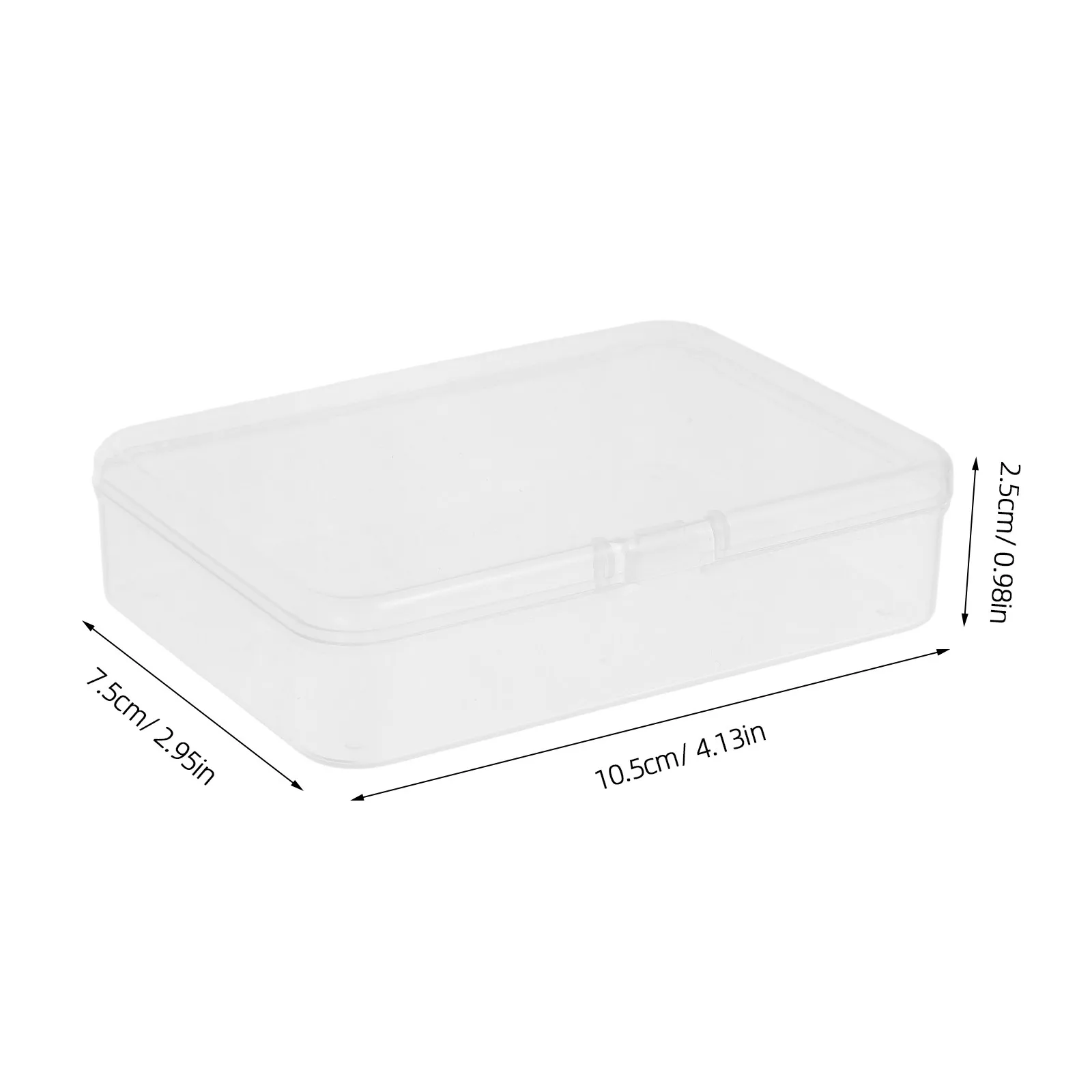 10Pcs Small Clear Plastic Storage Box Stackable Transparent Game Card Holder for Playing Cards Sports Cards Scrapbooking