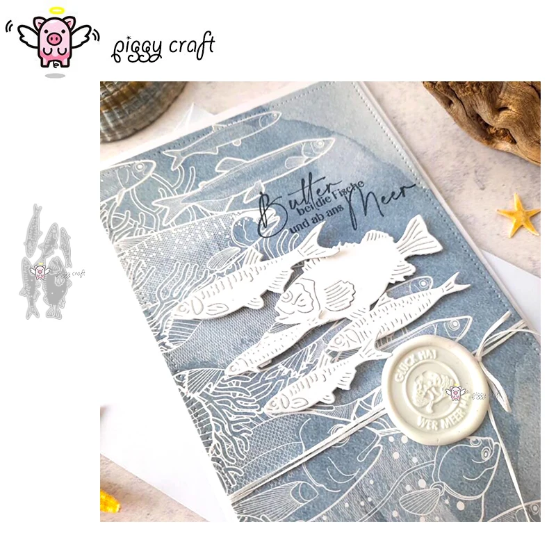 Piggy Craft metal cutting dies cut die mold Fish decoration Scrapbook paper craft knife mould blade punch stencils dies