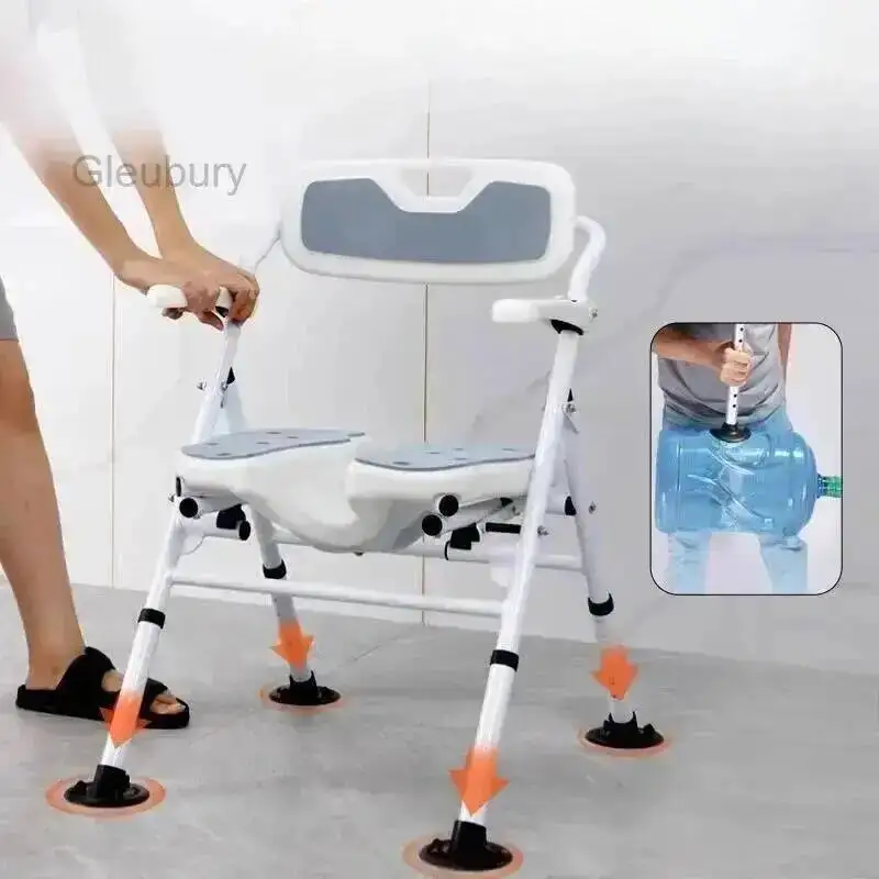 Footrest Low Wheeled Chair Stool Toilet Foldable Shower Single Person Chair Folding Tabouret Pliant Portable Folding Benches