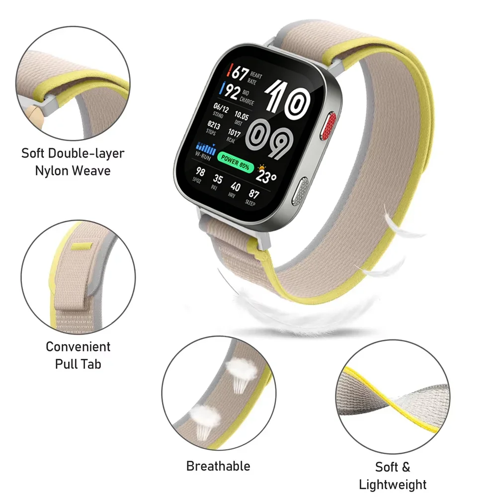20mm 22mm Trail Nylon Loop Strap For Amazfit Bip Max 6 5/Balance 3 2 1/Active Max 3 2 Bracelet For Huawei Watch GT6-5-4 Pro 46mm
