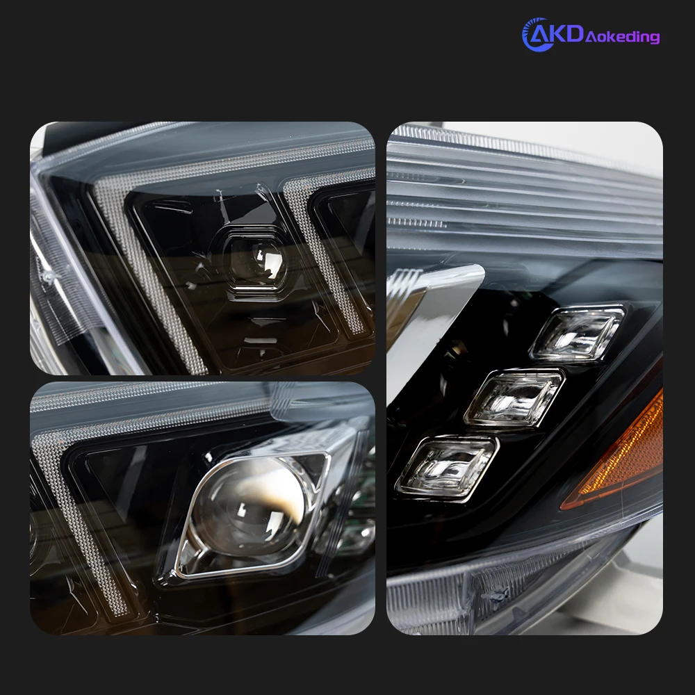 

Фара AKD для Toyota Highlander, светодиодная, 2007-2011 гг., с ДХО, указателями поворота, дальним светом, линзой-проектором и эффектом «ангельские глазки»