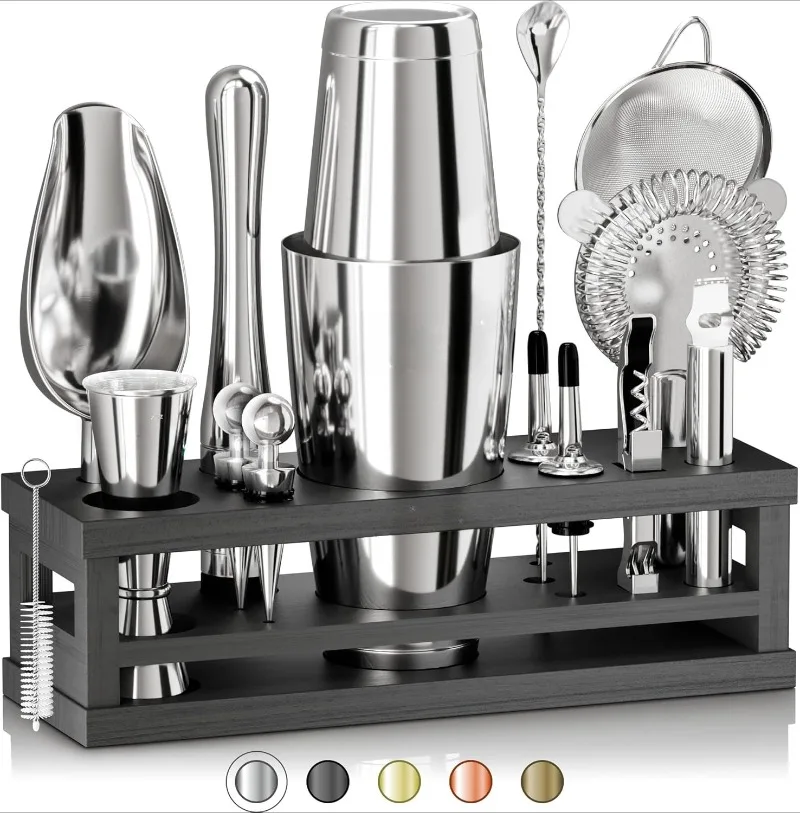

Mixology Bartender Kit Bar Set 16-Piece Cocktail Shaker Set Martini Barware Mixing Tools for Home Bartending |