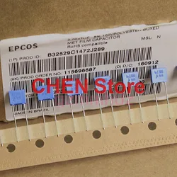 Condensador de película Azul de 100V, 20 unidades, Brasil EPCOS B32529 1NF 1N5 1N8 2N2 3N3 4N7 6N8 10NF 22NF 27NF 33NF 39NF 47NF 56NF 68NF 82NF 0.1U