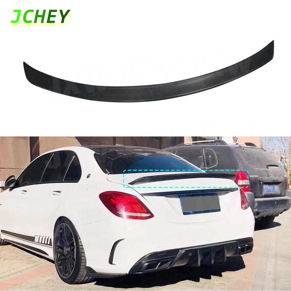 

JCHEY Carbon Fiber Car Rear Trunk Spoiler Wing For Benz C Class C205 2 Door Coupe W205 4 Door sedan 2014-2022