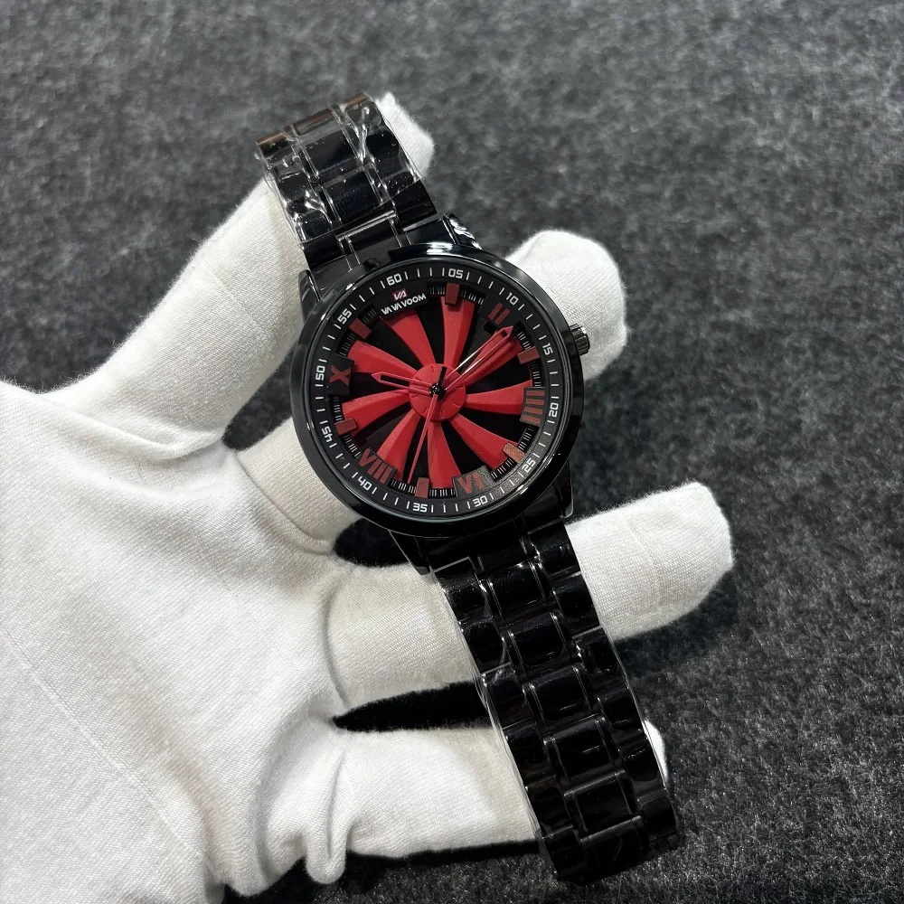 

Fashion Men Sports Watches 3d Car Wheel Stainless Steel Band Wrist Watch Men's Quartz Watch Men's Watches