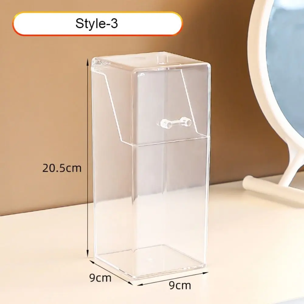 Acrylic Makeup Brush Holder Clear Multi-Functional Beauty Brush Container Transparent Makeup Brush Storage Bucket Vanity Table