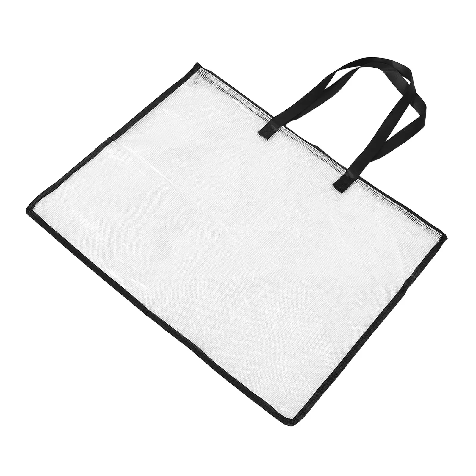 

Professional Clear Portfolio Bag Heavy Duty Handle Spacious Interior Zipper Secure Closure Art Storage Organizer for Paintings