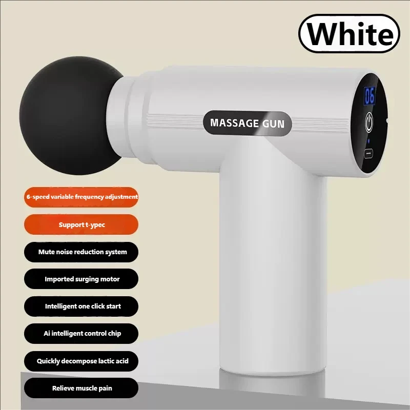 6단 마사지건, 전기 목 마사지기, 스마트 진동 근막건, 전신 마사지, 휴식 및 피트니스에 적합