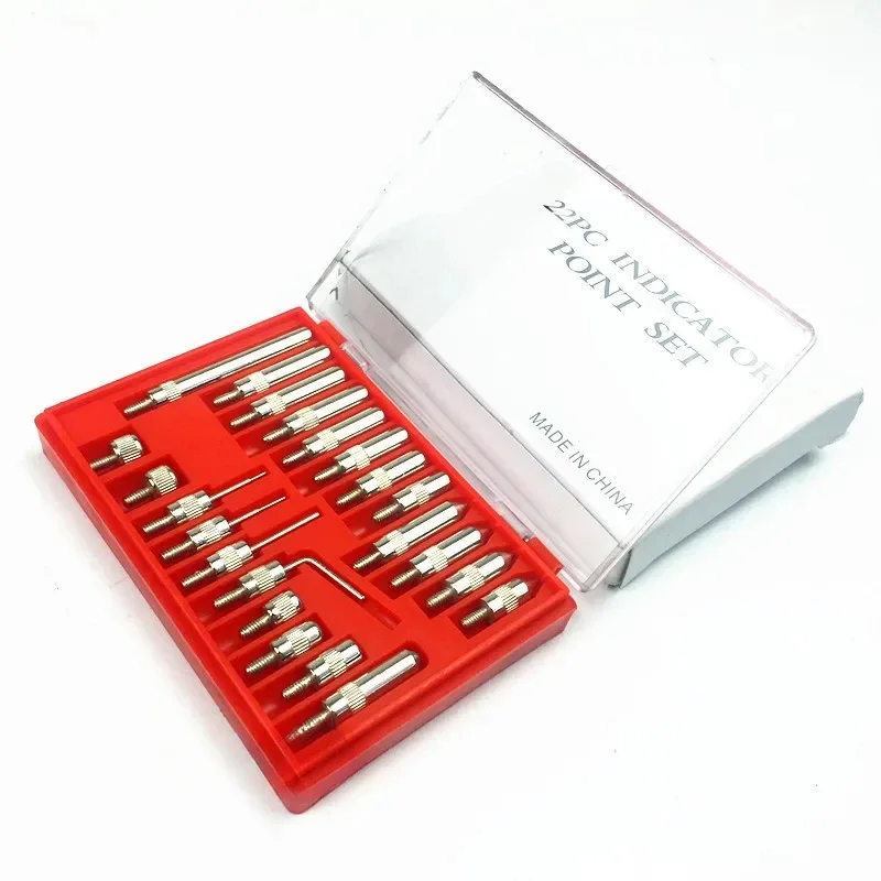 2025 22pcs/set Steel Dial Indicator Point Set M 2.5 Thread Tip For Professional Dial & Test Indicators 0.01mm Precision Thread
