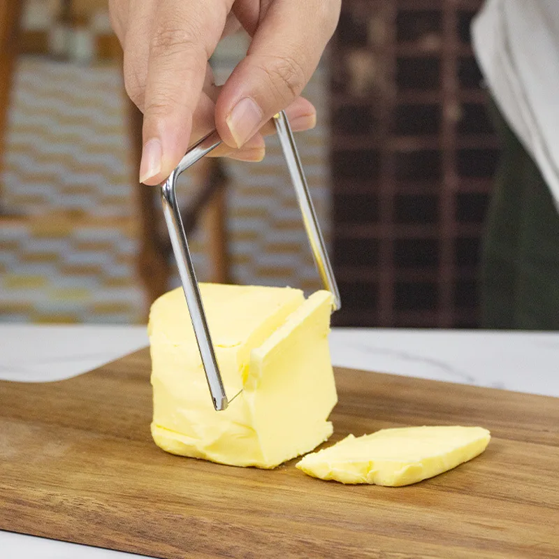 Edelstahl-Slicer, Drahtschneider, weiche Butter, gleichmäßige Scheiben, Küchenwerkzeug, Zuhause, Restaurant, Hotel, ergonomischer Griff für Käse