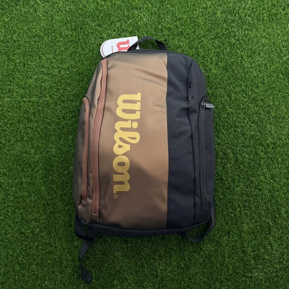 Wilson Super Tour Pro Staff V14 Tennis Racquet Bag 2 Pcs Racket Backpack Tennis Bag with Thermo-regulated Compartment