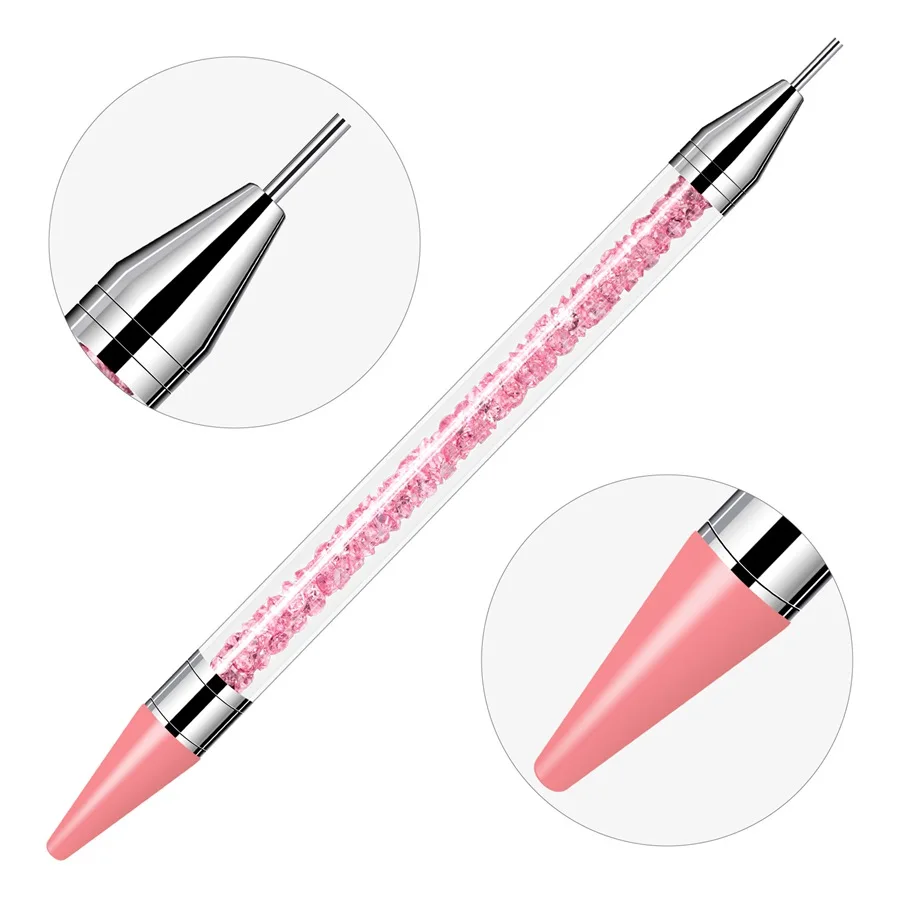 Brosse professionnelle pour Nail Art, 1 pièce, pour manucure, stylo à Double tête, stylo à pointe de peinture, poignée, outil de manucure, accessoire