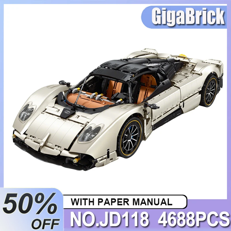 

JIESTAR JD118 Racing Sports Car Hypercar Model Building Blocks Bricks Puzzle Assembly Children Toy Birthday Christmas Gift Kids