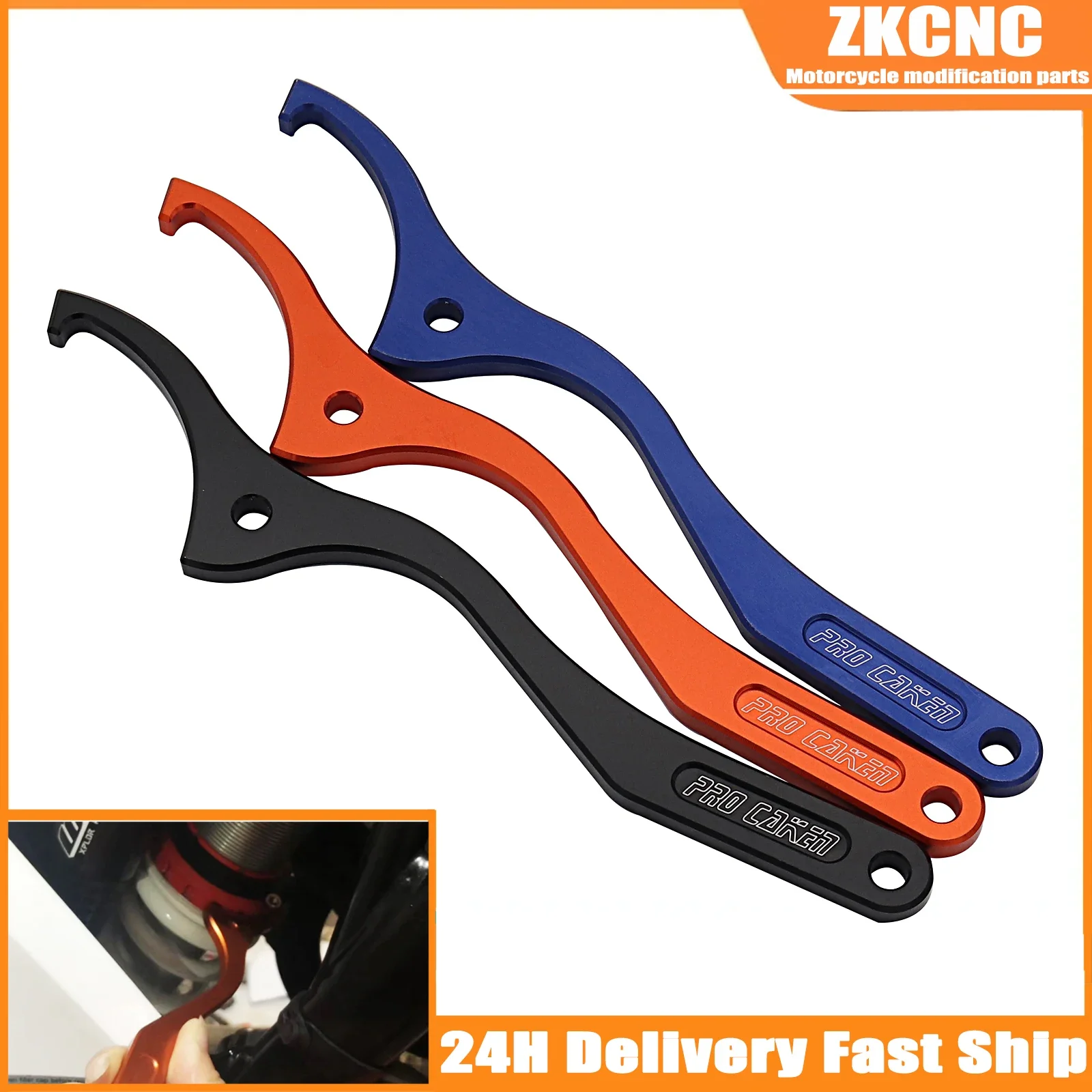 CNC Rear Damping Shock Absorber Spanner Wrench Tool For For KTM SX SXF XC XCF EXC For Husqvarna TE FE TC FC TX FX 125-501 Models 