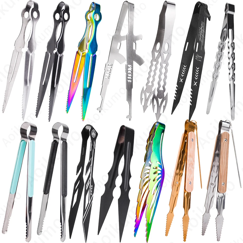 Black Hookah Shisha Charcoal  Metal Tongs Sheesha Chicha Narguile Chicha Water Pipe Tweezers Gadgets Hookah Accessories