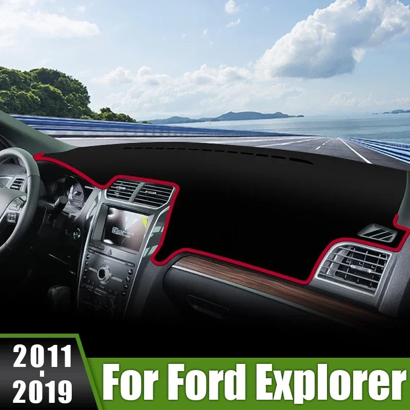 

Для Ford Explorer 5 2011 2012 2013 2014 2015 2016 2017 2018 2019 Автомобильная приборная панель ковер с защитой от УФ-лучей нескользящий защитный коврик