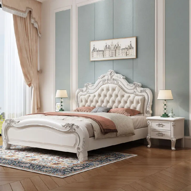 

Двуспальная кровать для детей, Роскошная Современная двуспальная кровать в скандинавском стиле, с рамкой, двойная кровать для девочек и мальчиков, спальная мебель для спальни