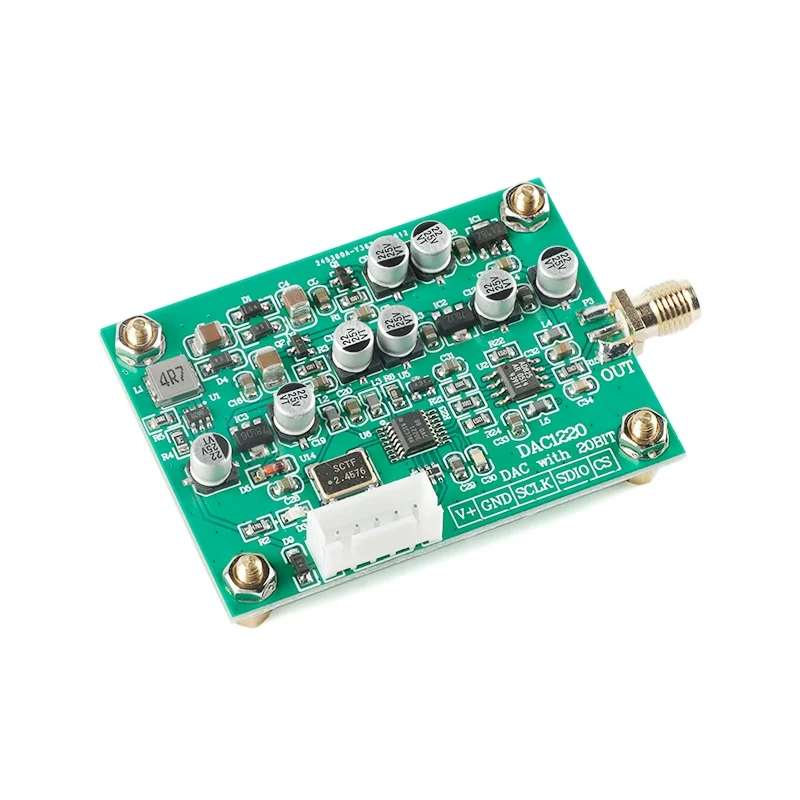 

DAC1220 Digital-to-analog conversion Data acquisition module 20-bit DAC 16-bit adjustable plus or minus 10V voltage reference
