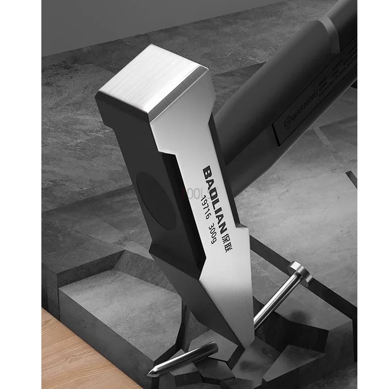 Martello per montaggio hardware multifunzionale Martello a becco d'anatra Lavorazione del legno Elettricista Riparazione di mobili Utensili manuali speciali antiscivolo
