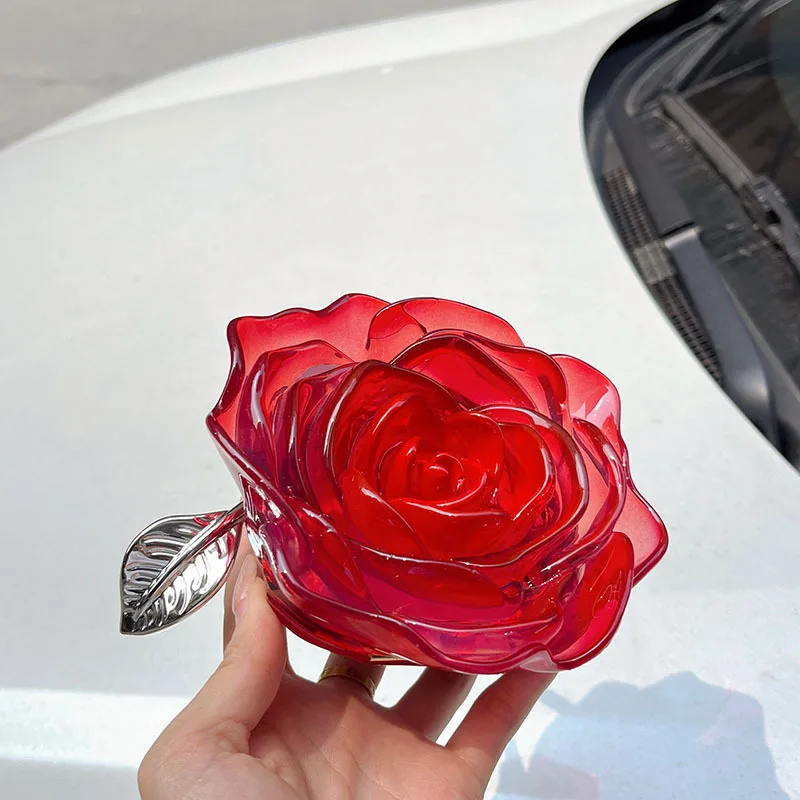 

Прозрачный акриловый клатч с розой, женские вечерние сумки для женщин, сумка ярких цветов, сумка через плечо в форме цветка, свадебный кошелек