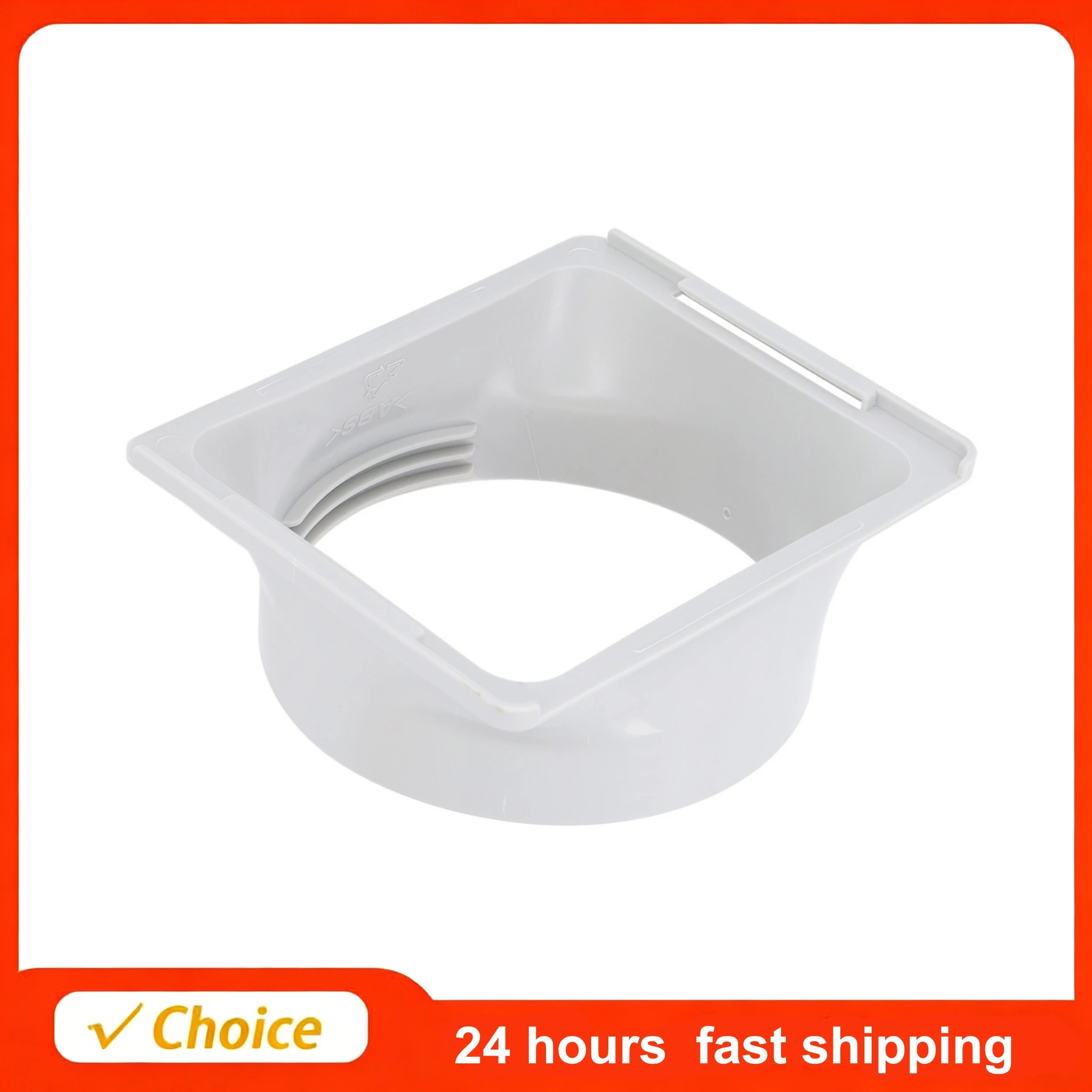 Air Conditioner Exhaust Hose Coupler Portable Exhaust Duct Hose Adapter Thread Design ABS Square to Round Exhaust Duct Interface