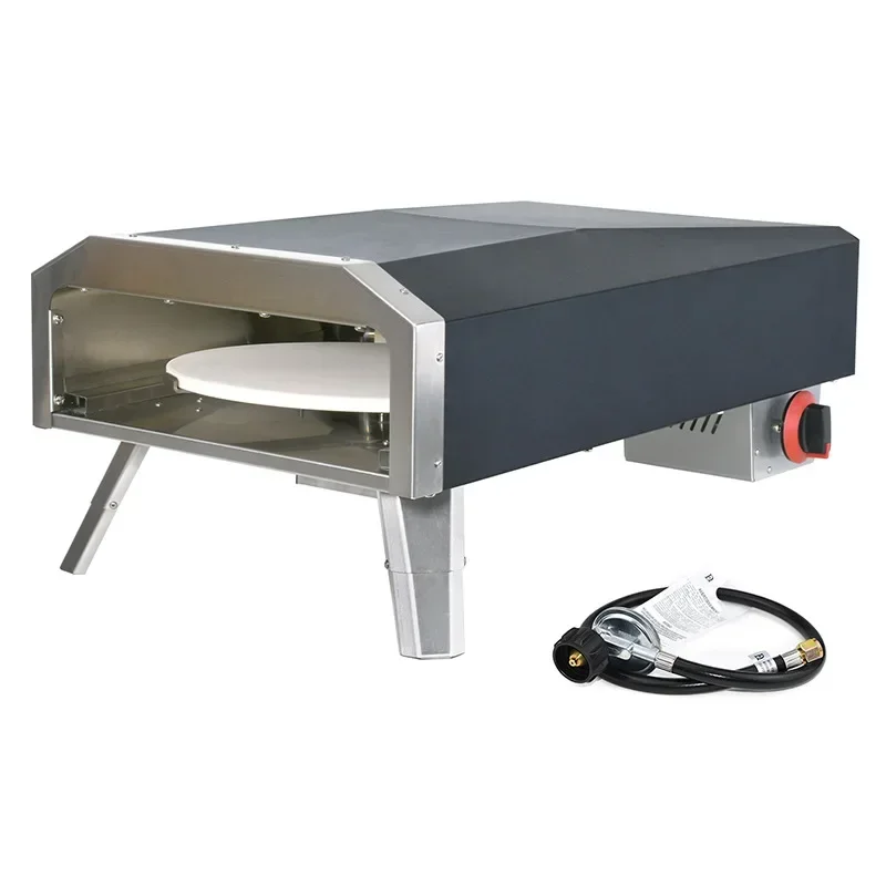 Automatic rotating commercial gas pizza oven, stainless steel durable outdoor toaster