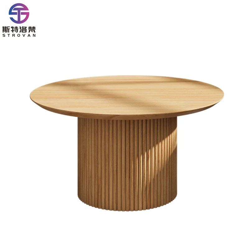 

Wood Round Coffee Table for Home Furniture Relax and Leisure